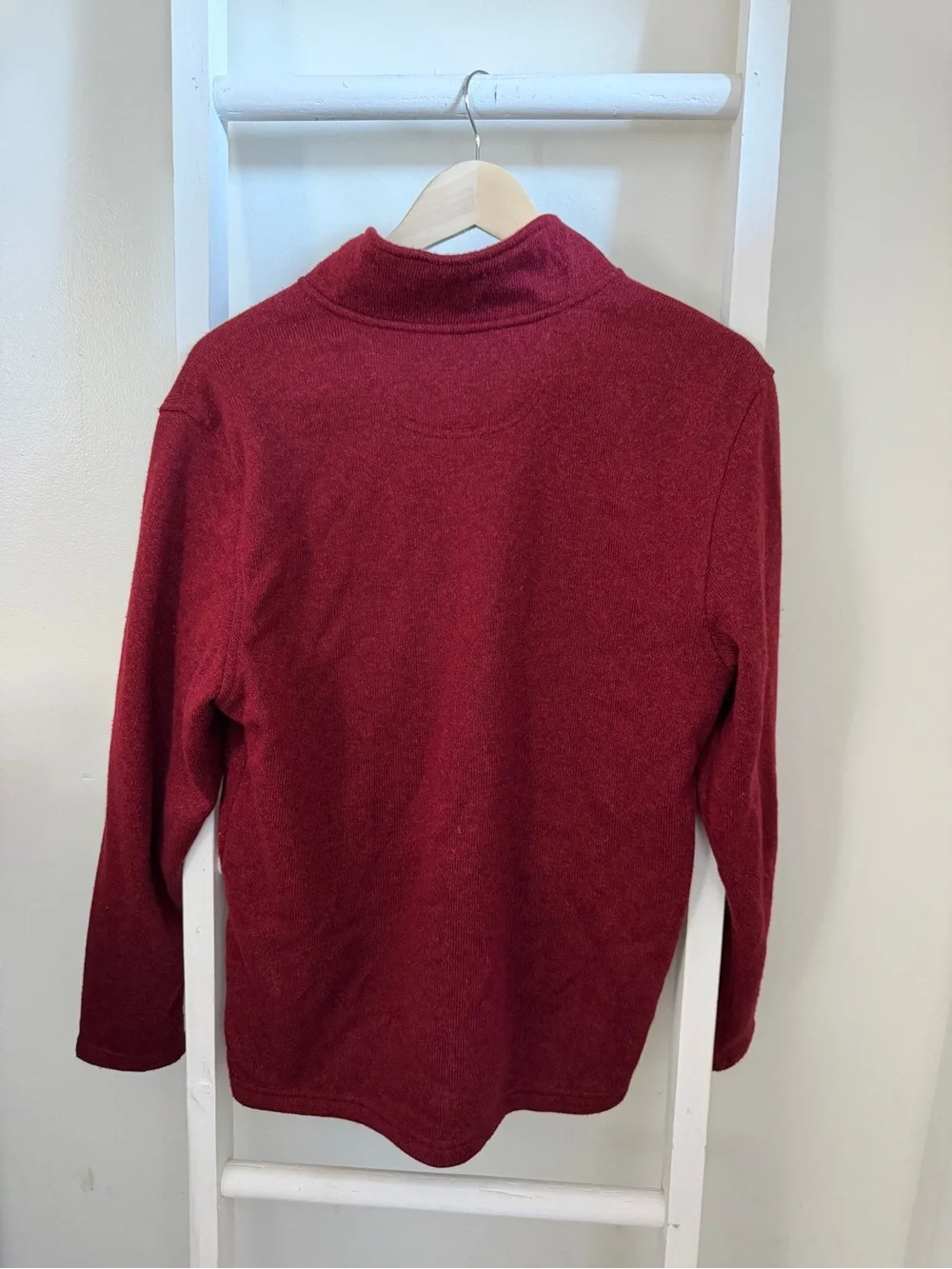 Izod Men's Burgundy Quarter-Zip Knit Pullover